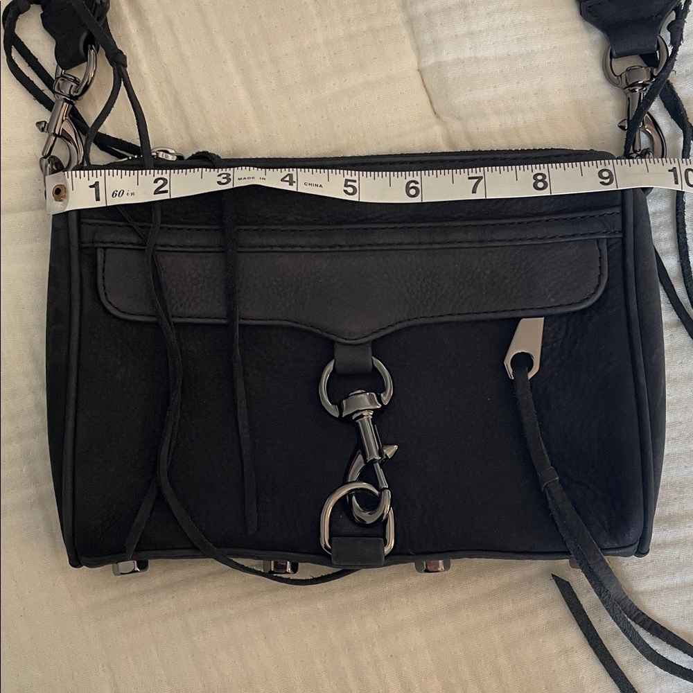 Rebecca Minkoff Mini M.A.C. Blue Suede Crossbody Bag - Picture 8 of 8